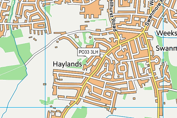 PO33 3LH map - OS VectorMap District (Ordnance Survey)