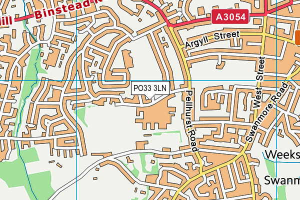 Ryde Academy map (PO33 3LN) - OS VectorMap District (Ordnance Survey)