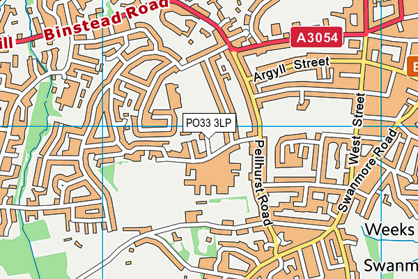 PO33 3LP map - OS VectorMap District (Ordnance Survey)