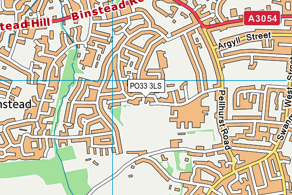 PO33 3LS map - OS VectorMap District (Ordnance Survey)