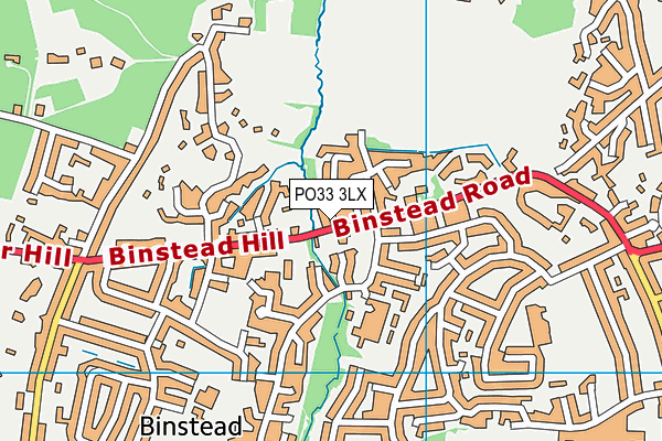 PO33 3LX map - OS VectorMap District (Ordnance Survey)