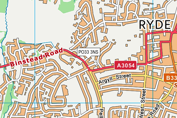 PO33 3NS map - OS VectorMap District (Ordnance Survey)