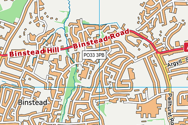 PO33 3PB map - OS VectorMap District (Ordnance Survey)