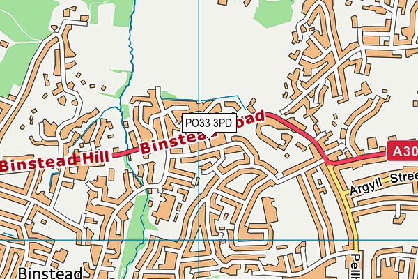 PO33 3PD map - OS VectorMap District (Ordnance Survey)