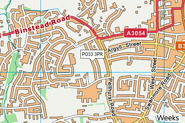 PO33 3PR map - OS VectorMap District (Ordnance Survey)