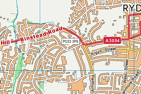 PO33 3PS map - OS VectorMap District (Ordnance Survey)