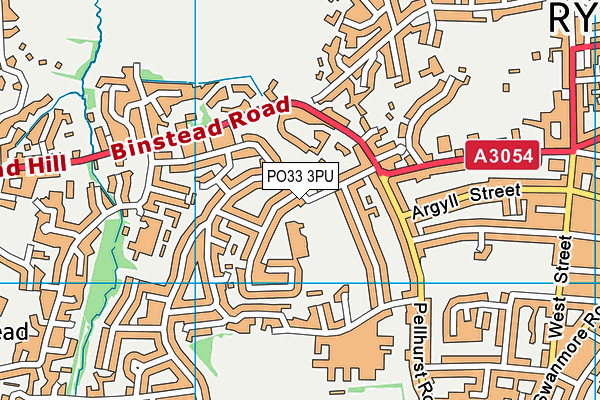 PO33 3PU map - OS VectorMap District (Ordnance Survey)