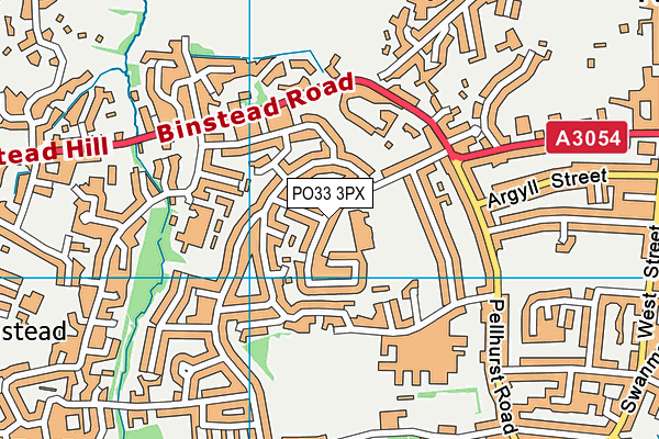 PO33 3PX map - OS VectorMap District (Ordnance Survey)