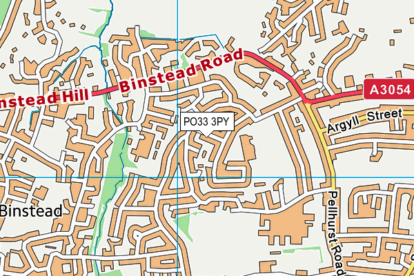 PO33 3PY map - OS VectorMap District (Ordnance Survey)