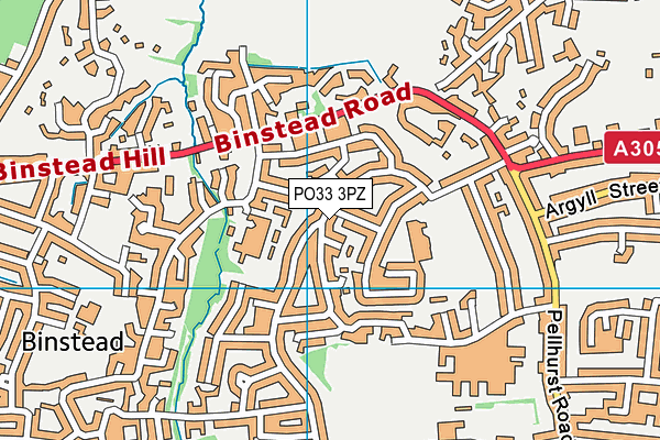 PO33 3PZ map - OS VectorMap District (Ordnance Survey)