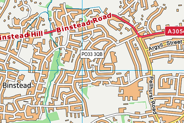 PO33 3QB map - OS VectorMap District (Ordnance Survey)