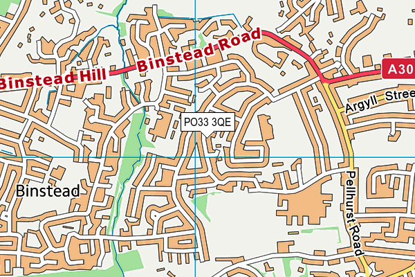 PO33 3QE map - OS VectorMap District (Ordnance Survey)