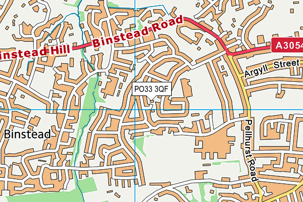 PO33 3QF map - OS VectorMap District (Ordnance Survey)