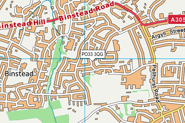 PO33 3QG map - OS VectorMap District (Ordnance Survey)