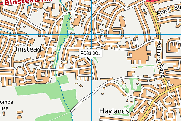 PO33 3QJ map - OS VectorMap District (Ordnance Survey)