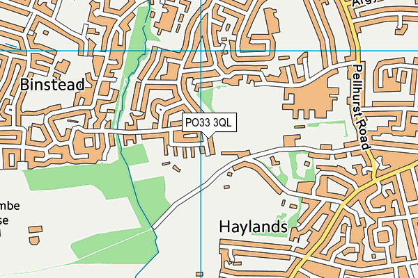 PO33 3QL map - OS VectorMap District (Ordnance Survey)