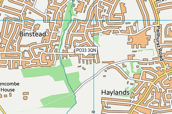 PO33 3QN map - OS VectorMap District (Ordnance Survey)