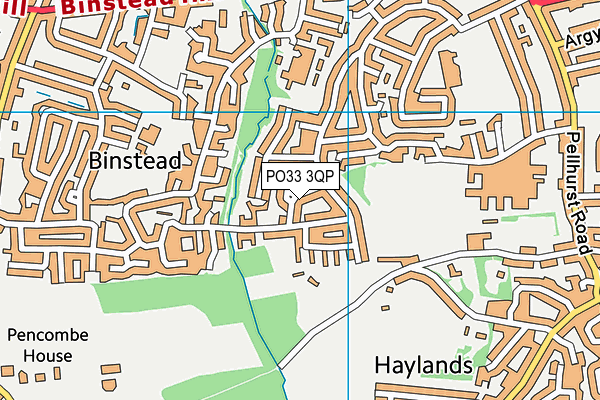 PO33 3QP map - OS VectorMap District (Ordnance Survey)