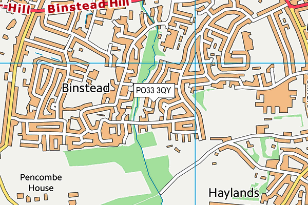 PO33 3QY map - OS VectorMap District (Ordnance Survey)