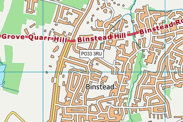 PO33 3RU map - OS VectorMap District (Ordnance Survey)