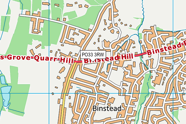 PO33 3RW map - OS VectorMap District (Ordnance Survey)