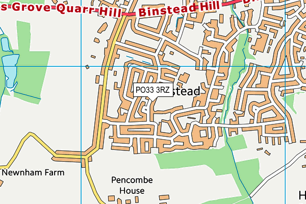 PO33 3RZ map - OS VectorMap District (Ordnance Survey)
