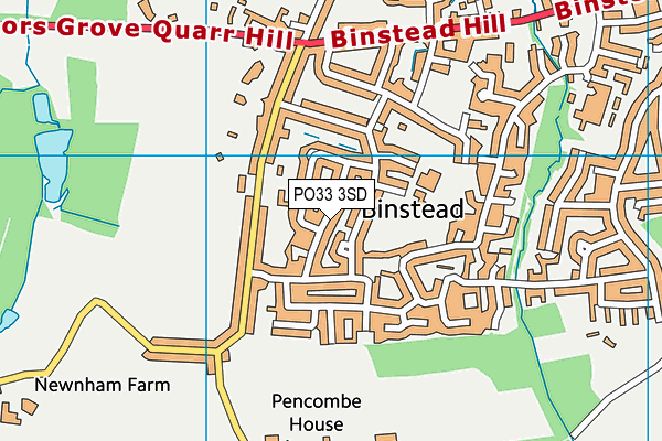 PO33 3SD map - OS VectorMap District (Ordnance Survey)