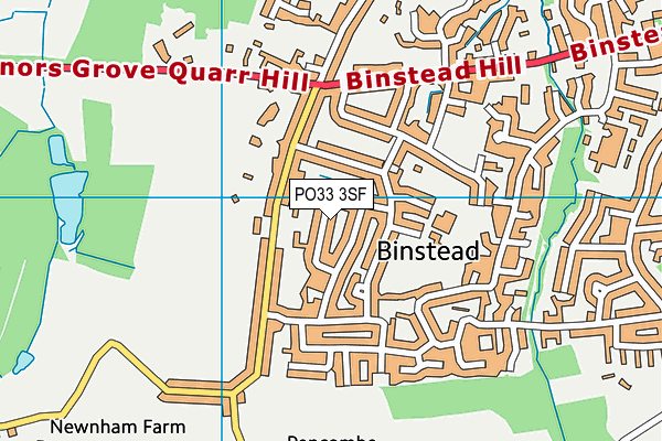 PO33 3SF map - OS VectorMap District (Ordnance Survey)