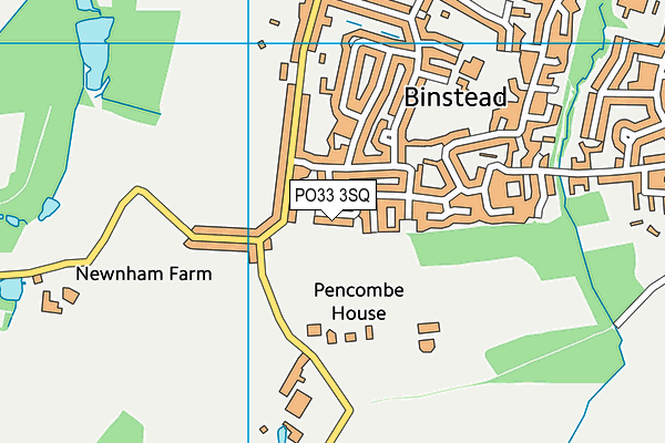 PO33 3SQ map - OS VectorMap District (Ordnance Survey)