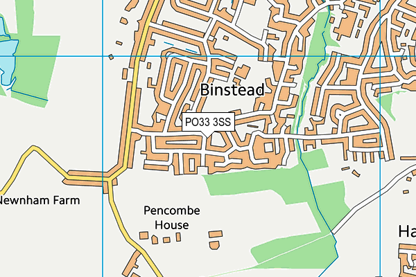 PO33 3SS map - OS VectorMap District (Ordnance Survey)