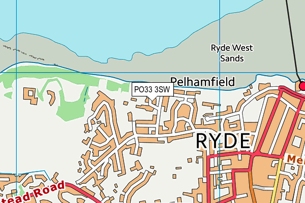 PO33 3SW map - OS VectorMap District (Ordnance Survey)