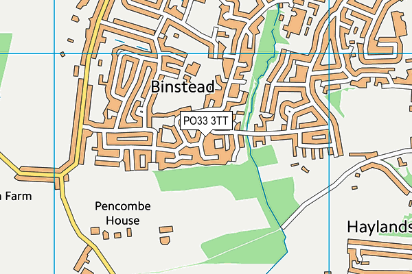 PO33 3TT map - OS VectorMap District (Ordnance Survey)