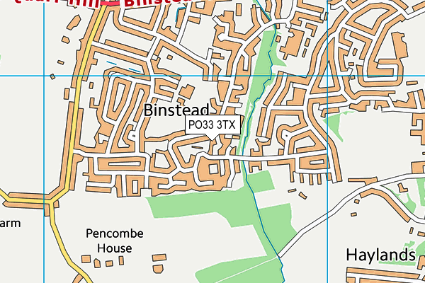 PO33 3TX map - OS VectorMap District (Ordnance Survey)