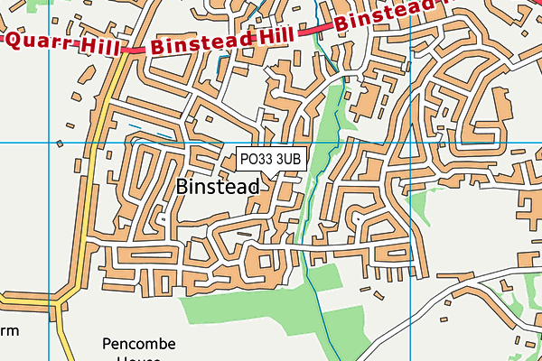 PO33 3UB map - OS VectorMap District (Ordnance Survey)