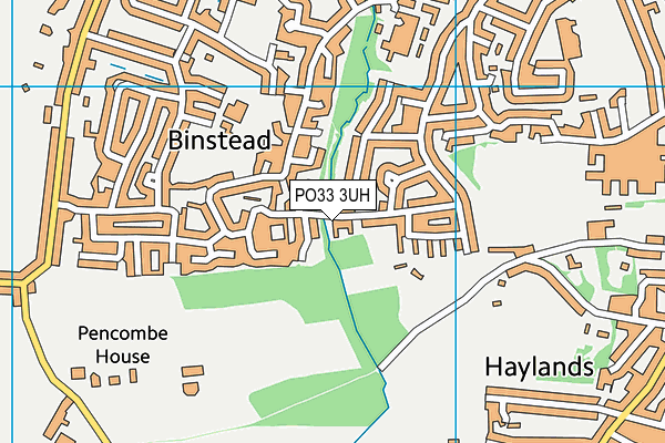 PO33 3UH map - OS VectorMap District (Ordnance Survey)