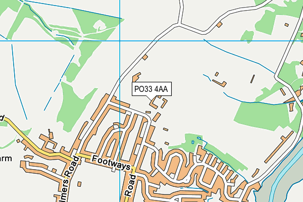 PO33 4AA map - OS VectorMap District (Ordnance Survey)