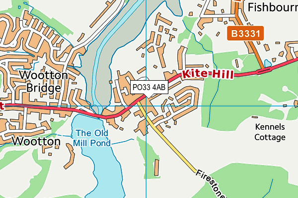 PO33 4AB map - OS VectorMap District (Ordnance Survey)