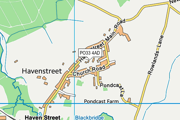 PO33 4AD map - OS VectorMap District (Ordnance Survey)