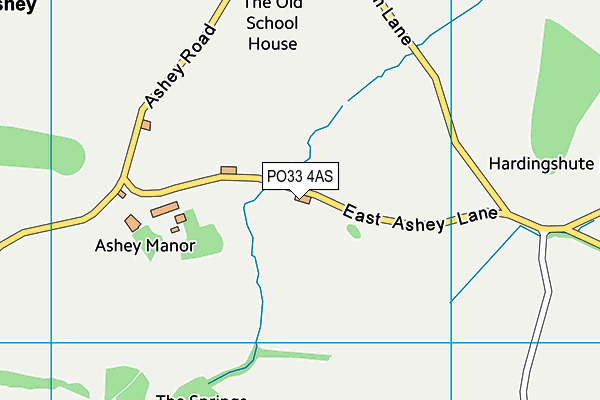 PO33 4AS map - OS VectorMap District (Ordnance Survey)