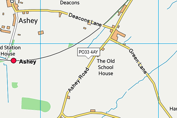PO33 4AY map - OS VectorMap District (Ordnance Survey)