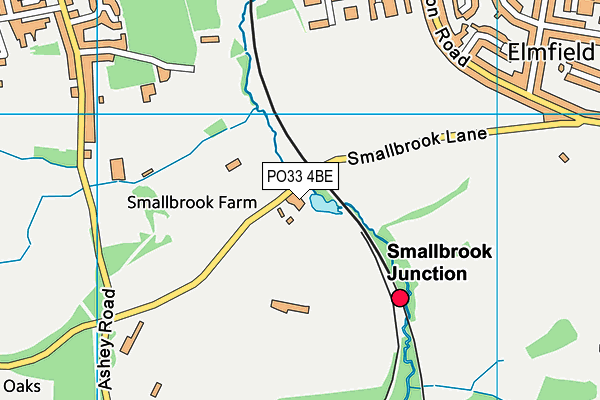 PO33 4BE map - OS VectorMap District (Ordnance Survey)