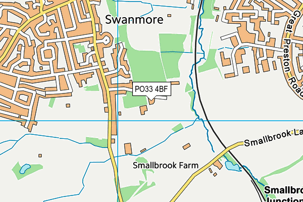 PO33 4BF map - OS VectorMap District (Ordnance Survey)