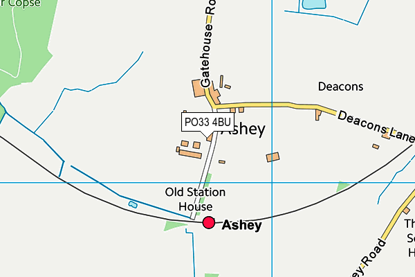 PO33 4BU map - OS VectorMap District (Ordnance Survey)