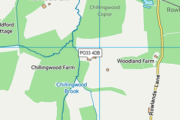 PO33 4DB map - OS VectorMap District (Ordnance Survey)