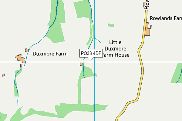 PO33 4DF map - OS VectorMap District (Ordnance Survey)