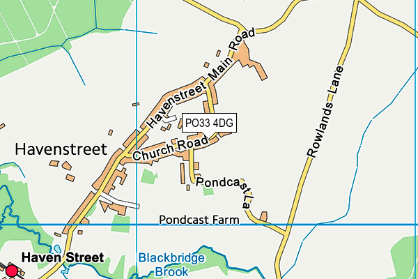 PO33 4DG map - OS VectorMap District (Ordnance Survey)