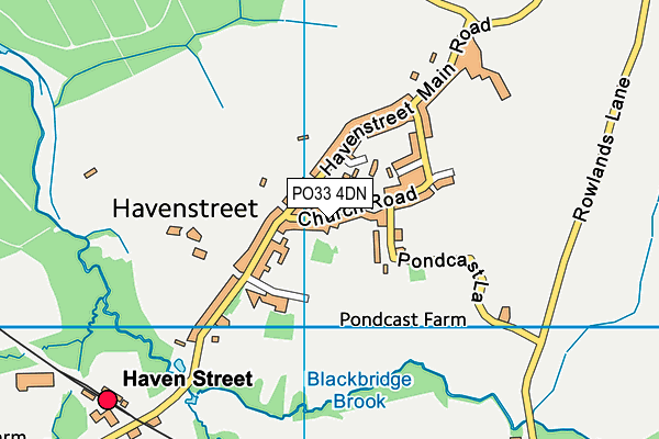 PO33 4DN map - OS VectorMap District (Ordnance Survey)