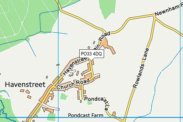 PO33 4DQ map - OS VectorMap District (Ordnance Survey)