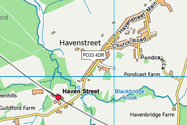 PO33 4DR map - OS VectorMap District (Ordnance Survey)