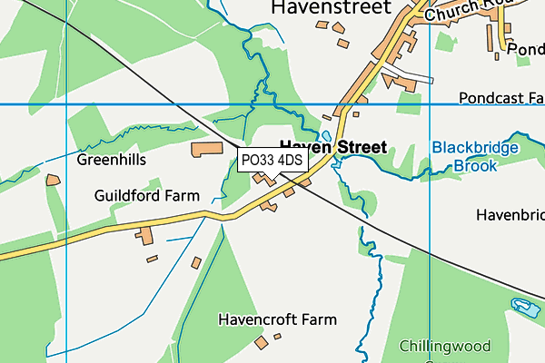 PO33 4DS map - OS VectorMap District (Ordnance Survey)